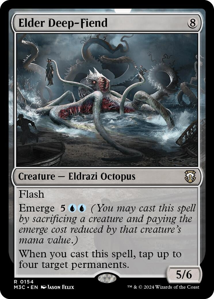 Image for Elder Deep-Fiend (Ripple Foil) (Commander: Modern Horizons 3) (154) - Magic: The Gathering