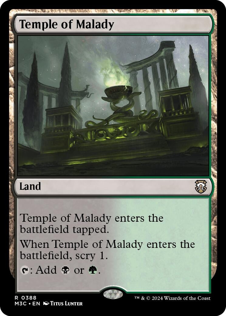 Image for Temple of Malady (Ripple Foil) (Commander: Modern Horizons 3) (388) - Magic: The Gathering