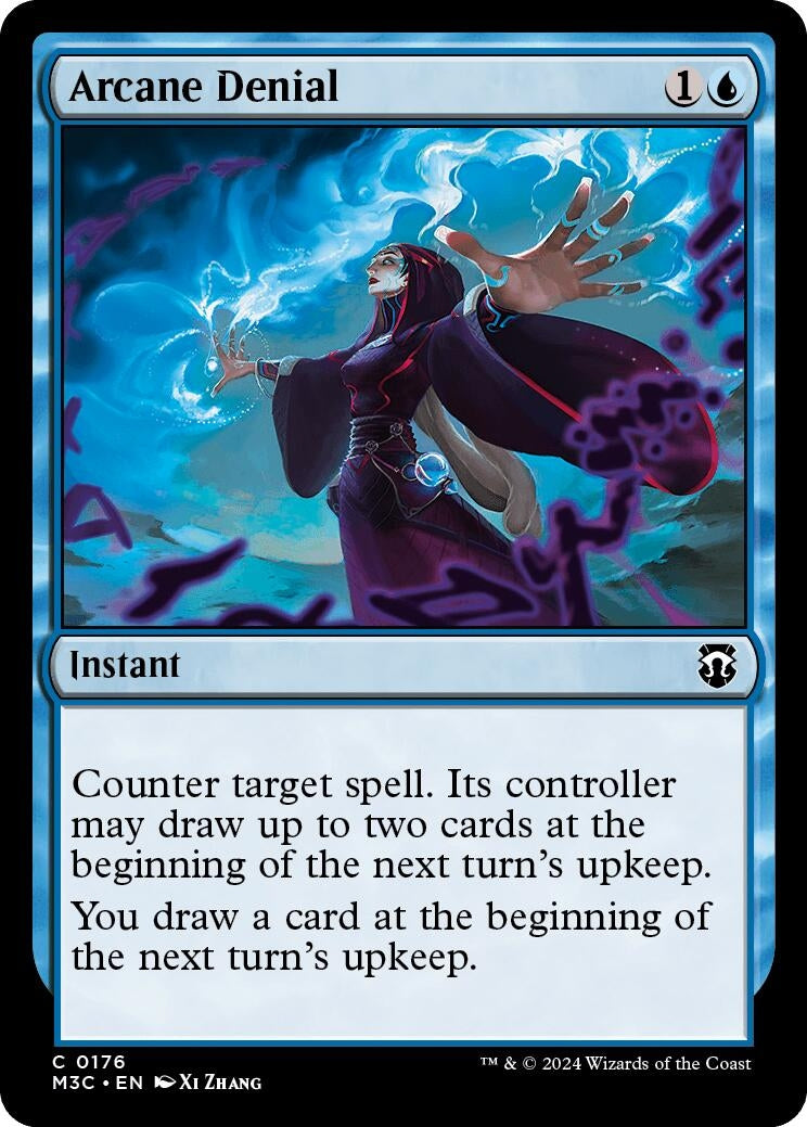 Image for Arcane Denial (Ripple Foil) (Commander: Modern Horizons 3) (176) - Magic: The Gathering