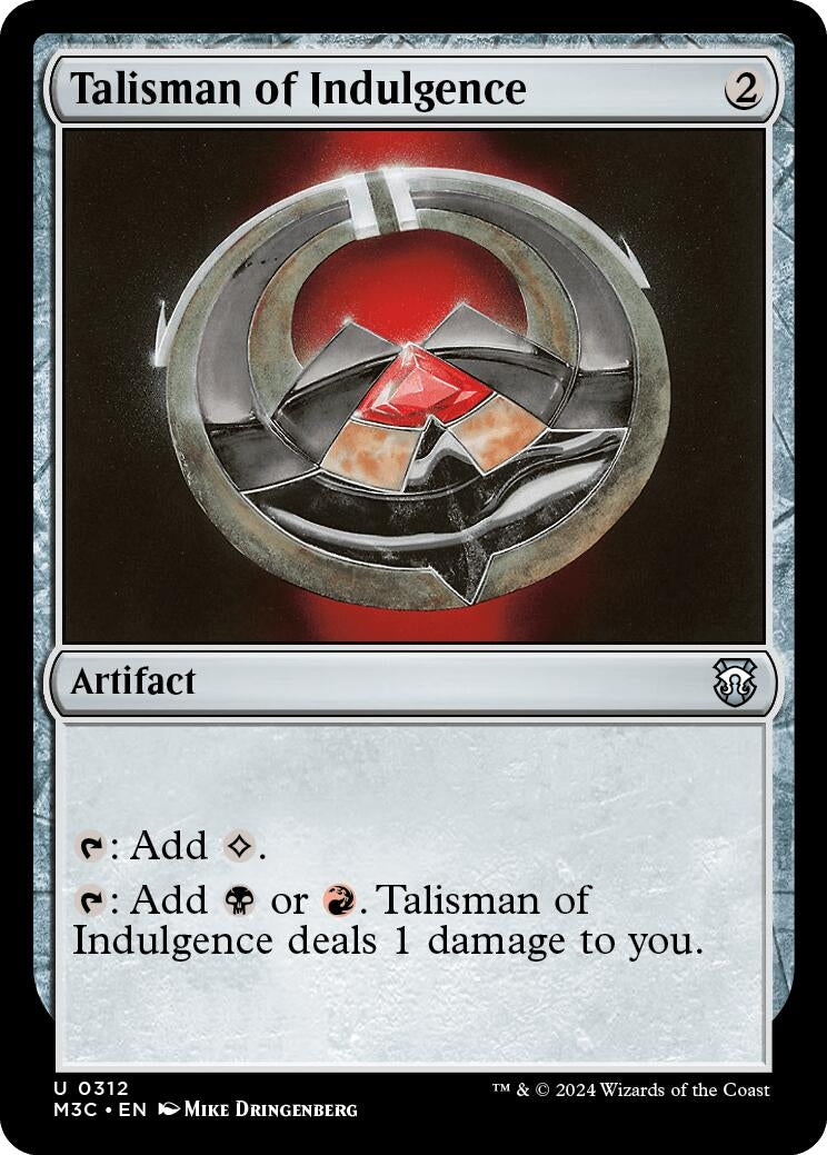 Image for Talisman of Indulgence (Commander: Modern Horizons 3) (312) - Magic: The Gathering