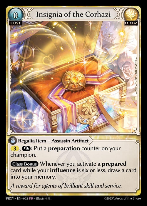 Image for Insignia of the Corhazi (Proxia's Vault) (003) - Grand Archive TCG