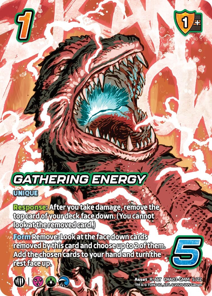Image for Gathering Energy (Alternate Art) (Challenger Series: Godzilla) (CHA03-GMM 5/22) - UniVersus