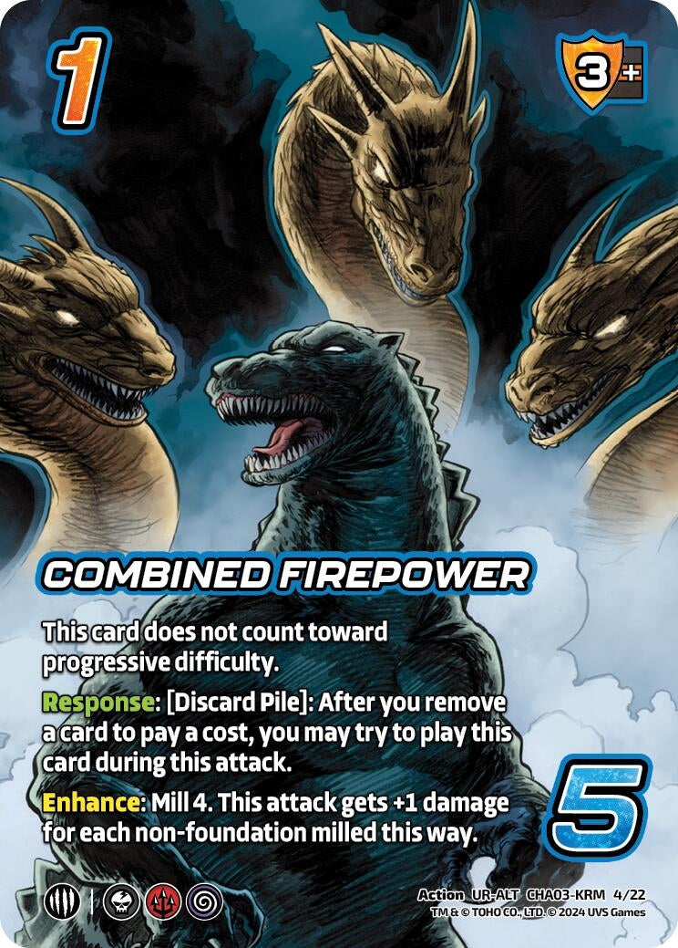 Image for Combined Firepower (Alternate Art) (Challenger Series: Godzilla) (CHA03-KRM 4/22) - UniVersus