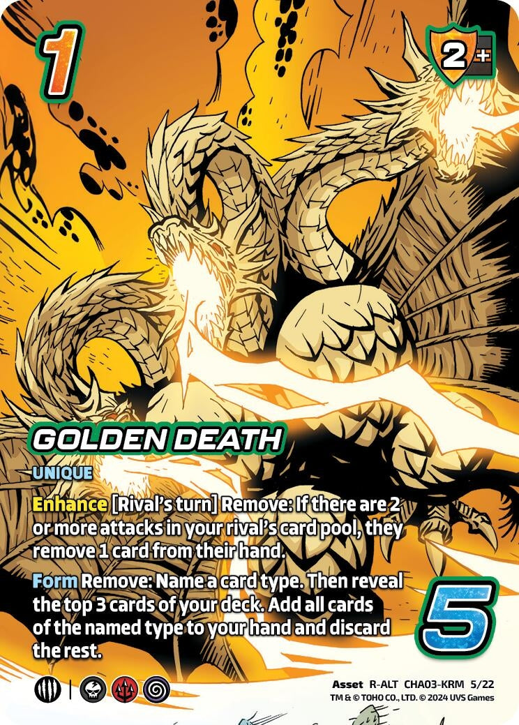 Image for Golden Death (Alternate Art) (Challenger Series: Godzilla) (CHA03-KRM 5/22) - UniVersus