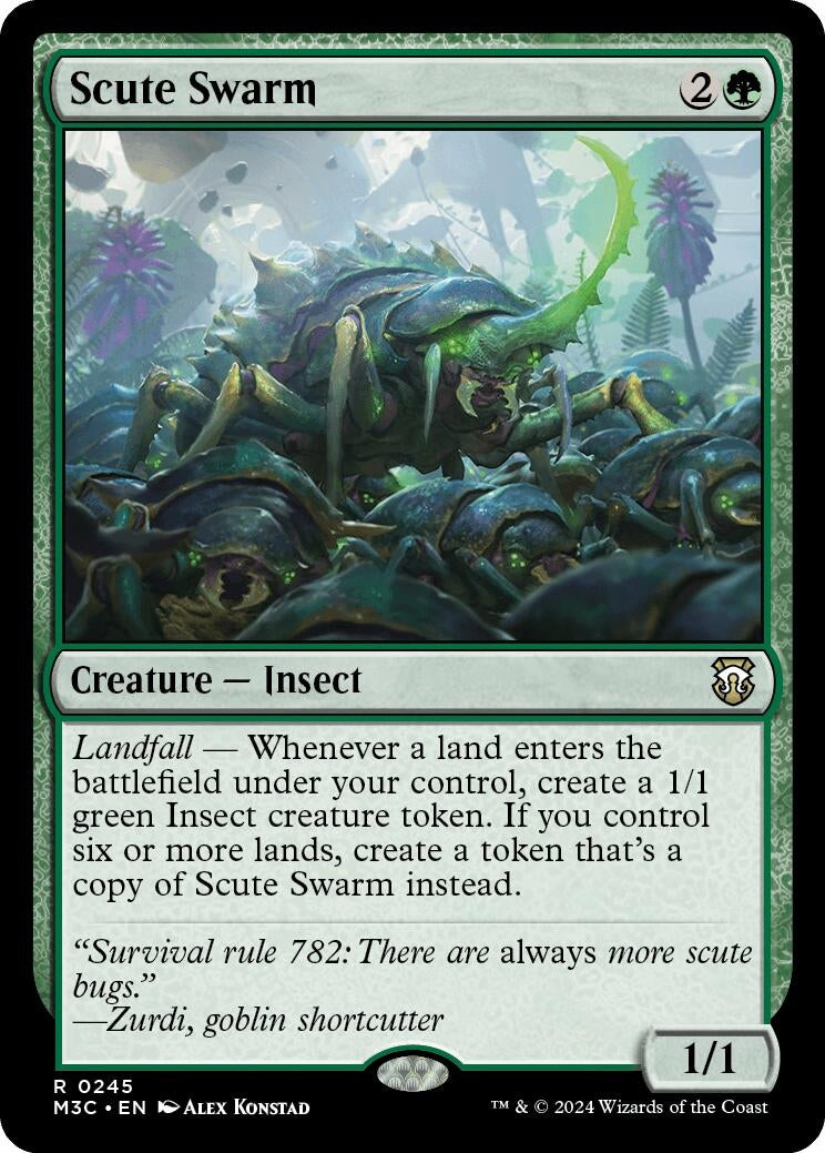 Image for Scute Swarm (Ripple Foil) (Commander: Modern Horizons 3) (245) - Magic: The Gathering