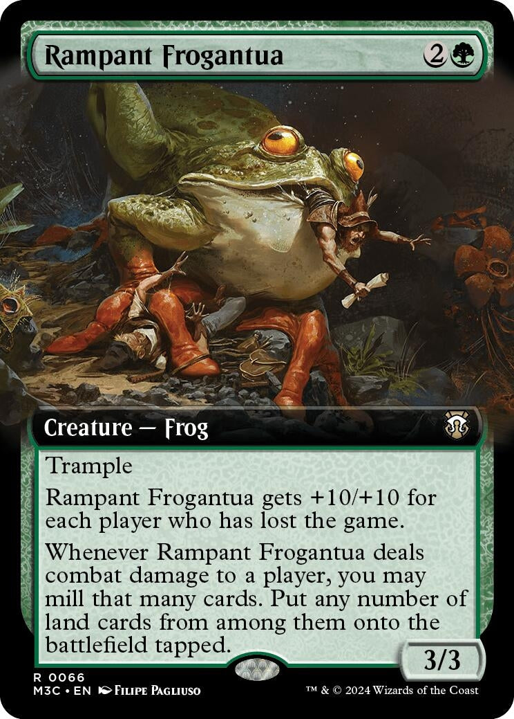 Image for Rampant Frogantua (Extended Art) (Ripple Foil) (Commander: Modern Horizons 3) (66) - Magic: The Gathering