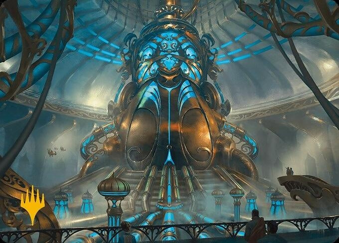 Image for Aether Refinery Art Card (Gold-Stamped Planeswalker Symbol) (Art Series: Modern Horizons 3) (30) - Magic: The Gathering
