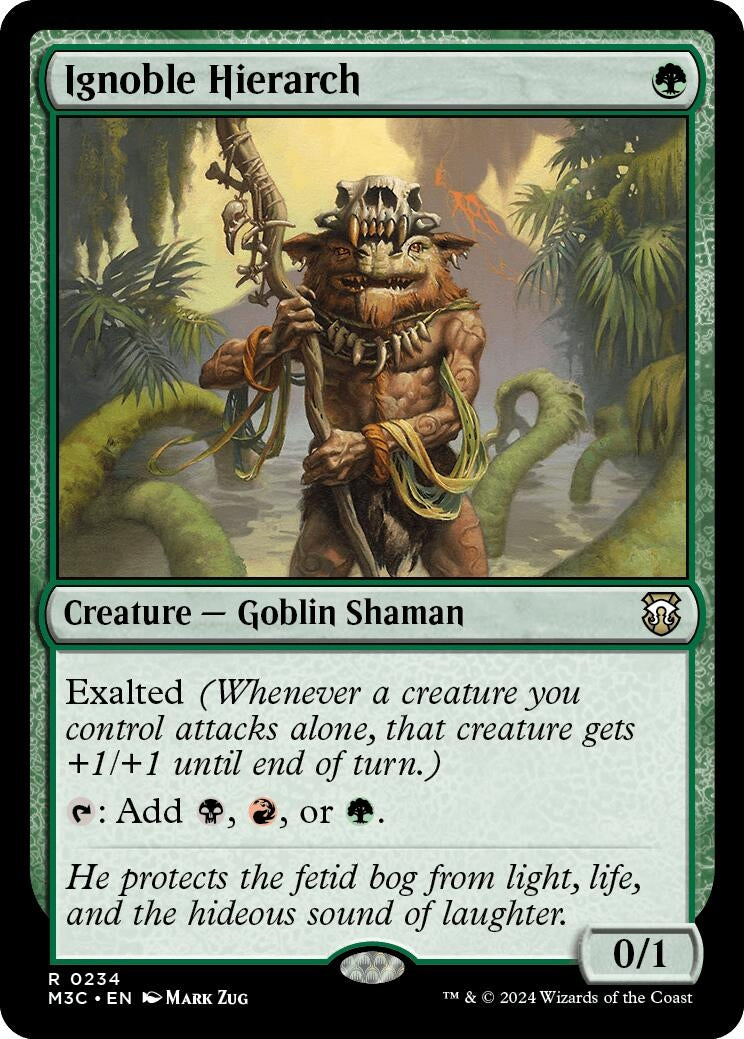Image for Ignoble Hierarch (Ripple Foil) (Commander: Modern Horizons 3) (234) - Magic: The Gathering