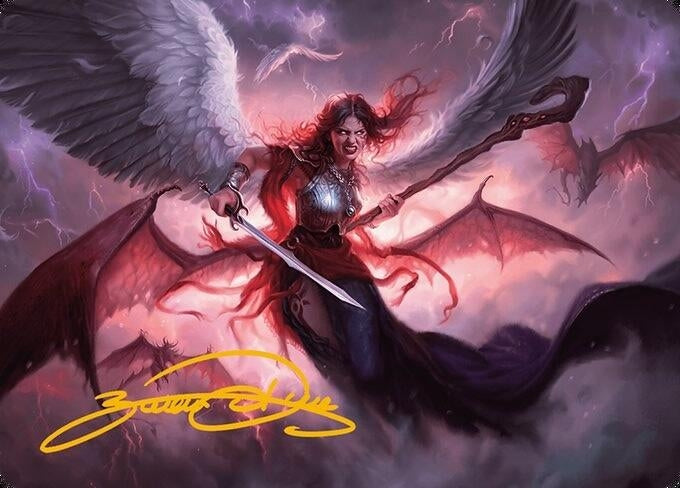 Image for Kaalia of the Vast Art Card (Gold-Stamped Signature) (Art Series: Modern Horizons 3) (22) - Magic: The Gathering