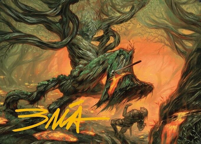 Image for Stump Stomp Art Card (Gold-Stamped Signature) (Art Series: Modern Horizons 3) (20) - Magic: The Gathering
