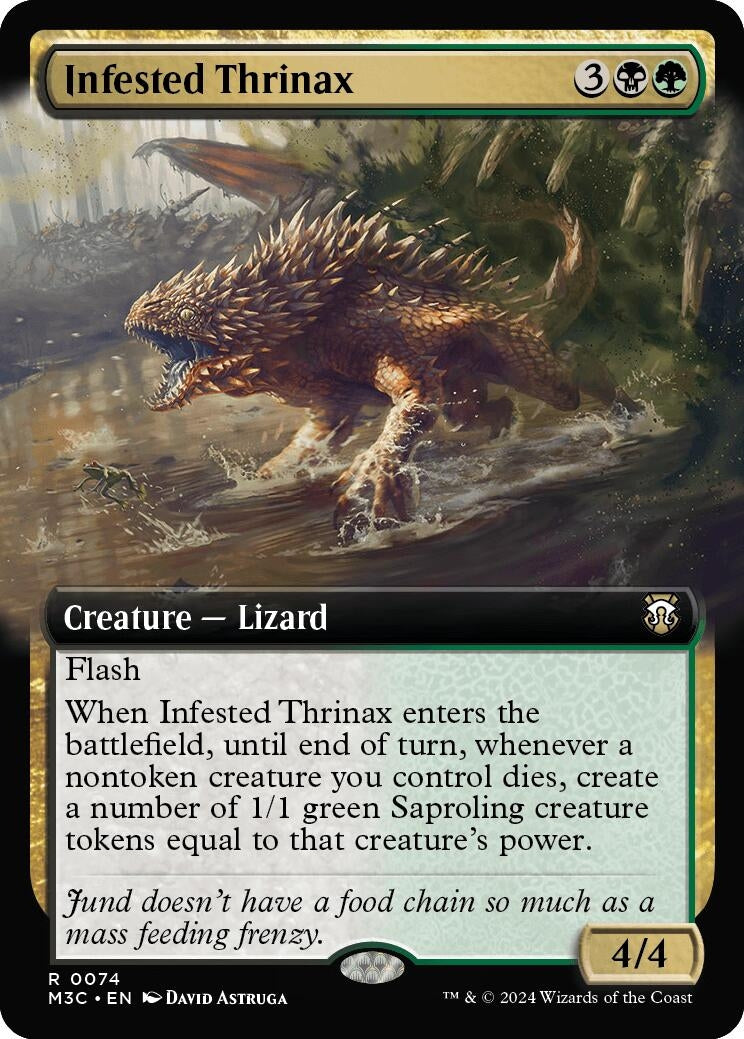 Image for Infested Thrinax (Extended Art) (Commander: Modern Horizons 3) (74) - Magic: The Gathering