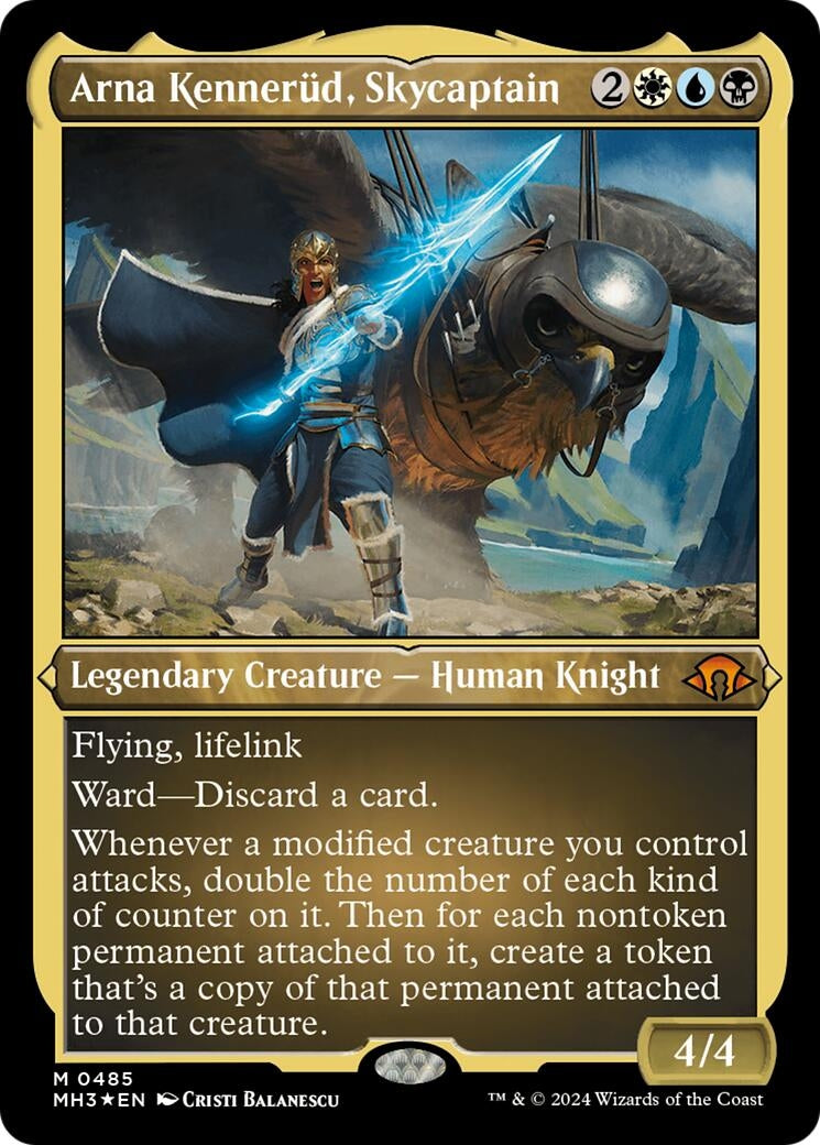 Image for Arna Kennerud, Skycaptain (Foil Etched) (Modern Horizons 3) (485) - Magic: The Gathering