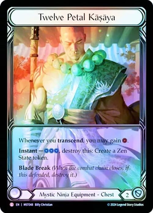 Image for Twelve Petal Kasaya (Extended Art) (Part the Mistveil) (MST048) - Flesh and Blood TCG