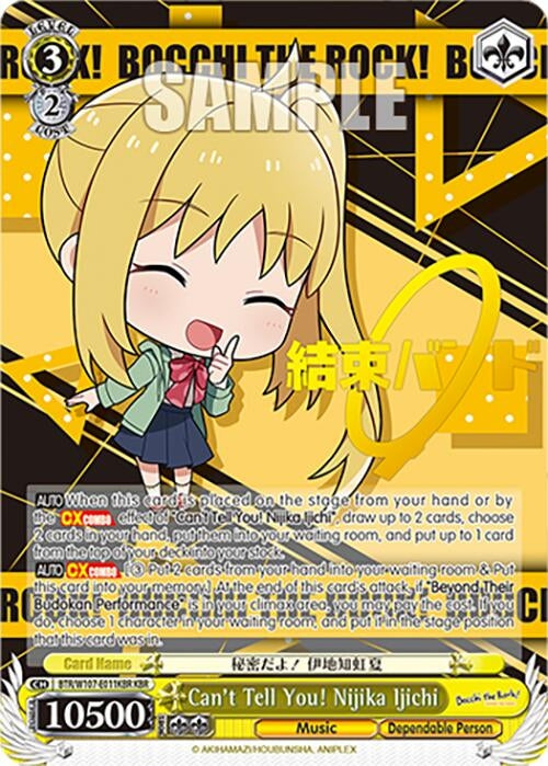 Image for Can't Tell You! Nijika Ijichi (KBR) (BOCCHI THE ROCK!) (BTR/W107-E011KBR KBR) - Weiss Schwarz