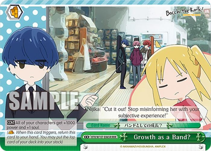 Image for Growth as a Band? (RRR) (BOCCHI THE ROCK!) (BTR/W107-E065R RRR) - Weiss Schwarz