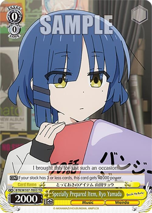 Image for Specially Prepared Item, Ryo Yamada (BOCCHI THE ROCK!) (BTR/W107-TE03 TD) - Weiss Schwarz