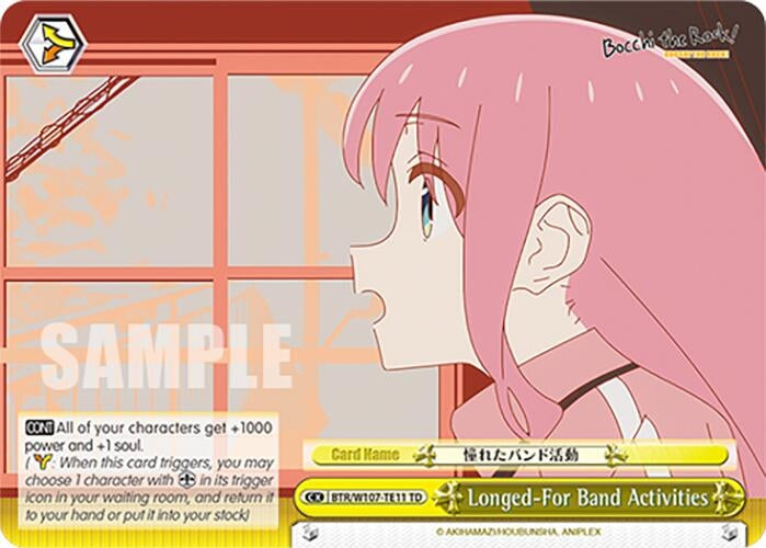 Image for Longed-For Band Activities (BOCCHI THE ROCK!) (BTR/W107-TE11 TD) - Weiss Schwarz