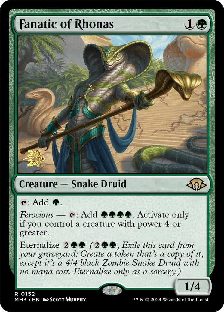 Image for Fanatic of Rhonas (Prerelease Cards) (152) - Magic: The Gathering
