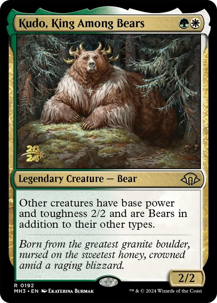 Image for Kudo, King Among Bears (Prerelease Cards) (192) - Magic: The Gathering