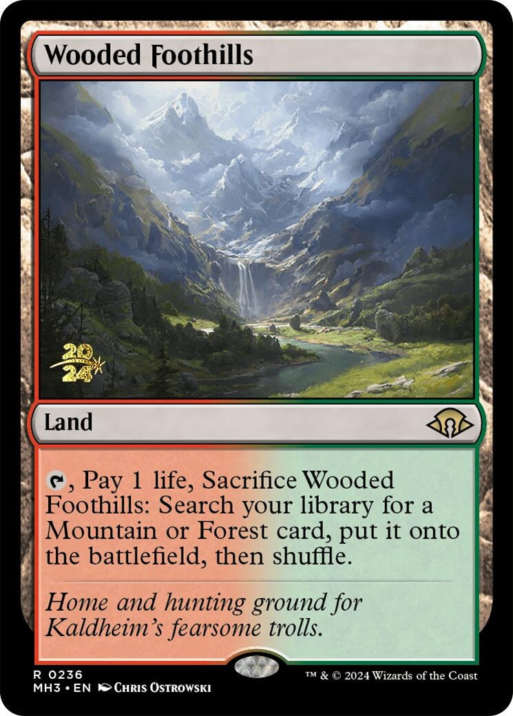 Image for Wooded Foothills (Prerelease Cards) (236) - Magic: The Gathering