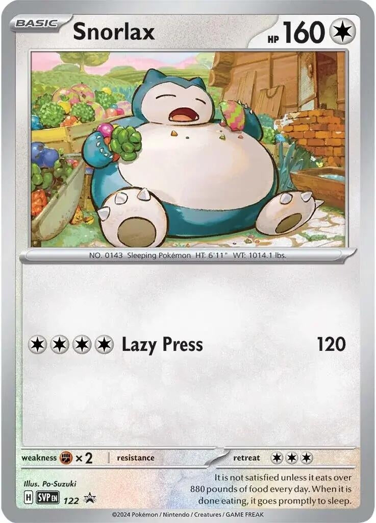 Image for Snorlax - 122 (SV: Scarlet & Violet Promo Cards) (122) - Pokemon