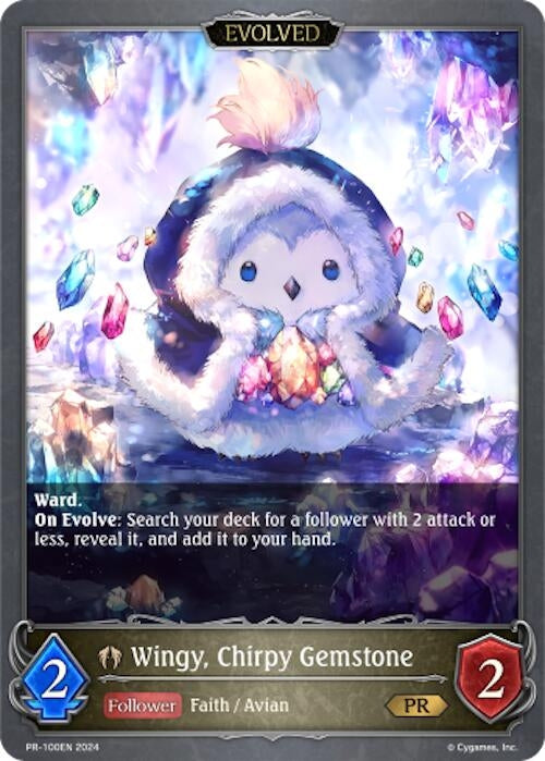 Image for Wingy, Chirpy Gemstone (Evolved) (Shadowverse: Evolve Promo Cards) (PR-100EN) - Shadowverse: Evolve