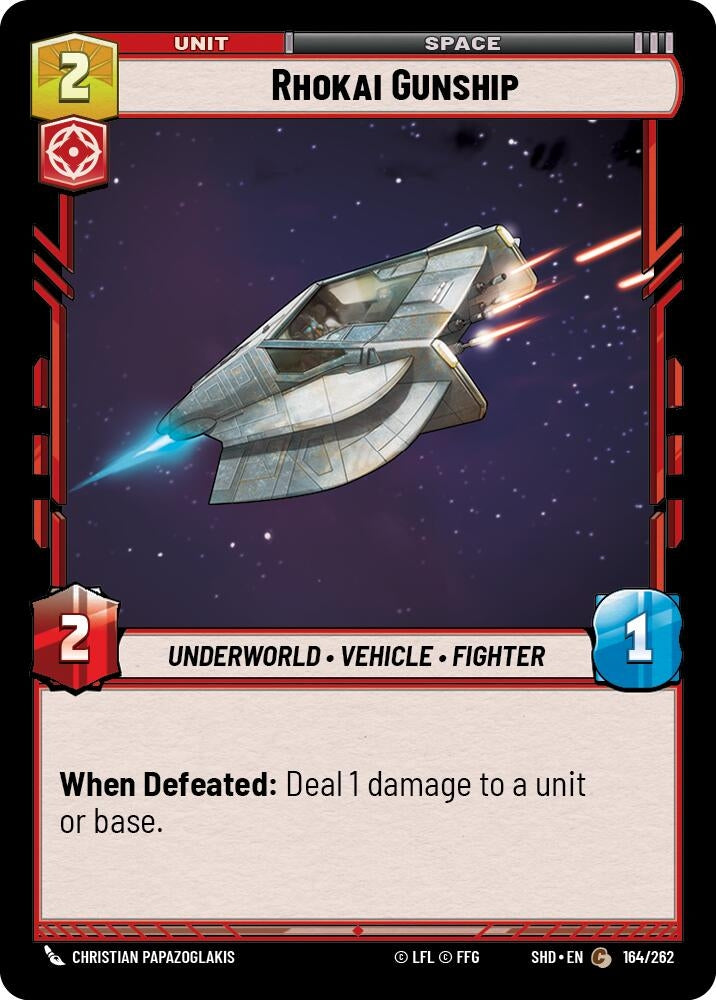 Image for Rhokai Gunship (Shadows of the Galaxy) (164/262) - Star Wars: Unlimited