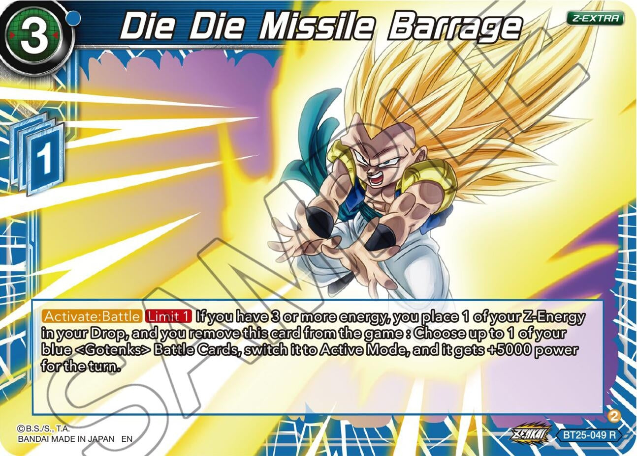 Image for Die Die Missile Barrage (Legend of the Dragon Balls) (BT25-049) - Dragon Ball Super: Masters