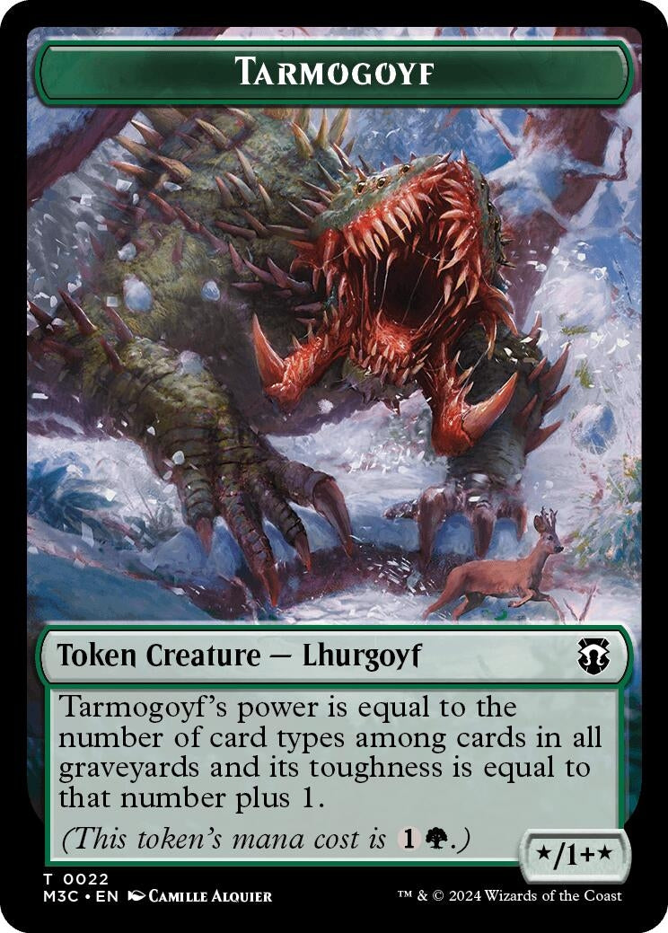 Image for Tarmogoyf // Saproling Double-Sided Token (Commander: Modern Horizons 3) (22 // 21) - Magic: The Gathering