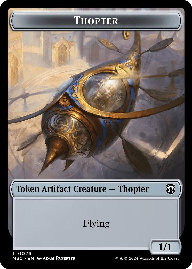 Image for Thopter // Copy Double-Sided Token (Commander: Modern Horizons 3) (26 // 1) - Magic: The Gathering