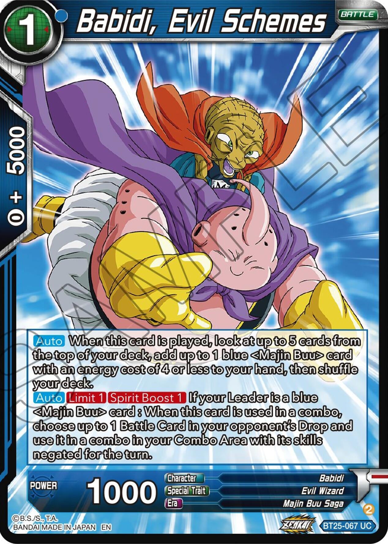 Image for Babidi, Evil Schemes (Legend of the Dragon Balls) (BT25-067) - Dragon Ball Super: Masters