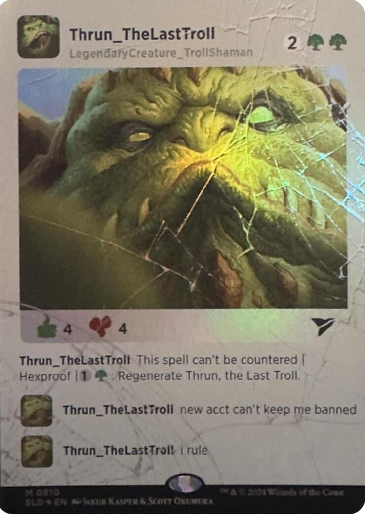 Image for Thrun, the Last Troll (Rainbow Foil) (Secret Lair Drop Series) (810) - Magic: The Gathering