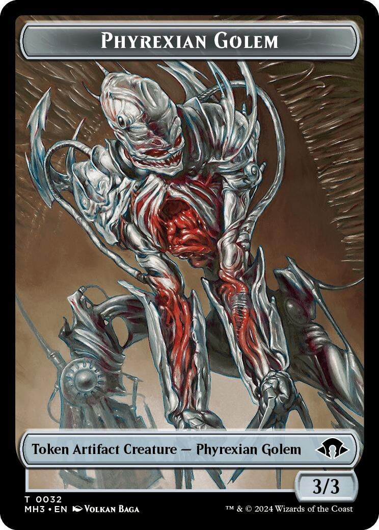 Image for Phyrexian Golem // Energy Reserve Double-Sided Token (Modern Horizons 3) (32 // 36) - Magic: The Gathering