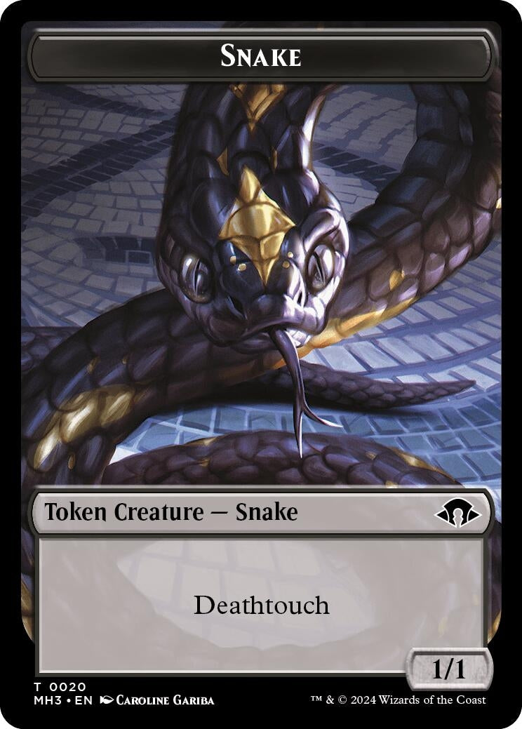 Image for Snake // Energy Reserve Double-Sided Token (Modern Horizons 3) (20 // 36) - Magic: The Gathering