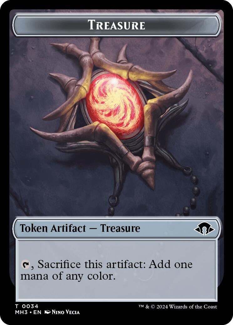 Image for Treasure // Energy Reserve Double-Sided Token (Modern Horizons 3) (34 // 36) - Magic: The Gathering