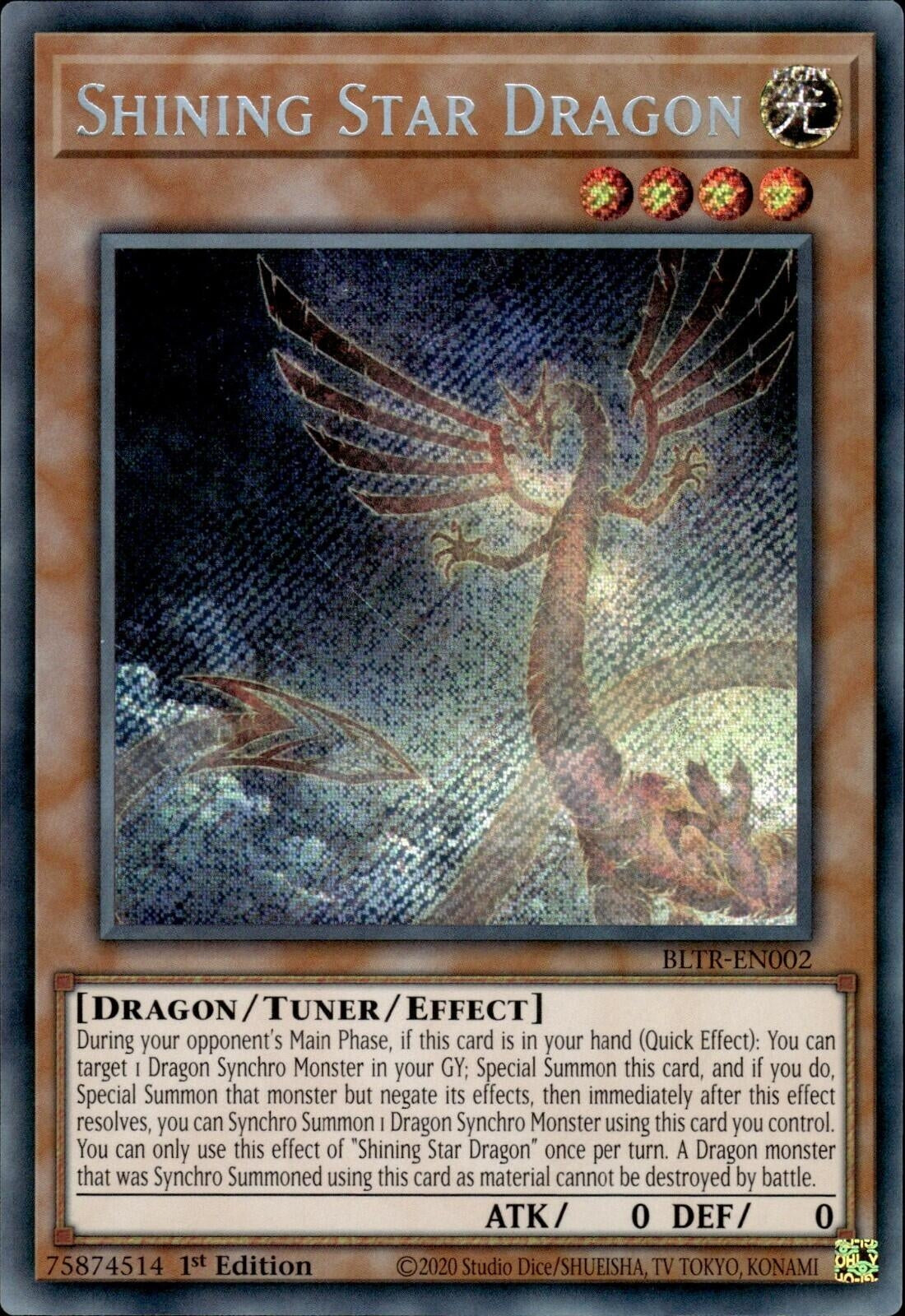 Image for Shining Star Dragon (Battles of Legend: Terminal Revenge) (BLTR-EN002) - YuGiOh