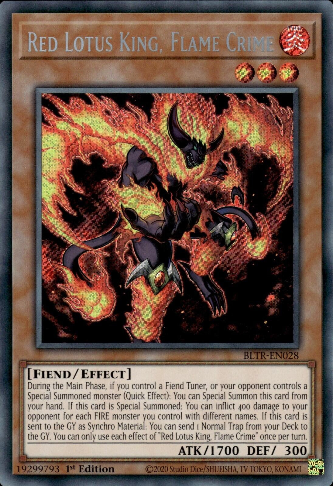 Image for Red Lotus King, Flame Crime (Battles of Legend: Terminal Revenge) (BLTR-EN028) - YuGiOh