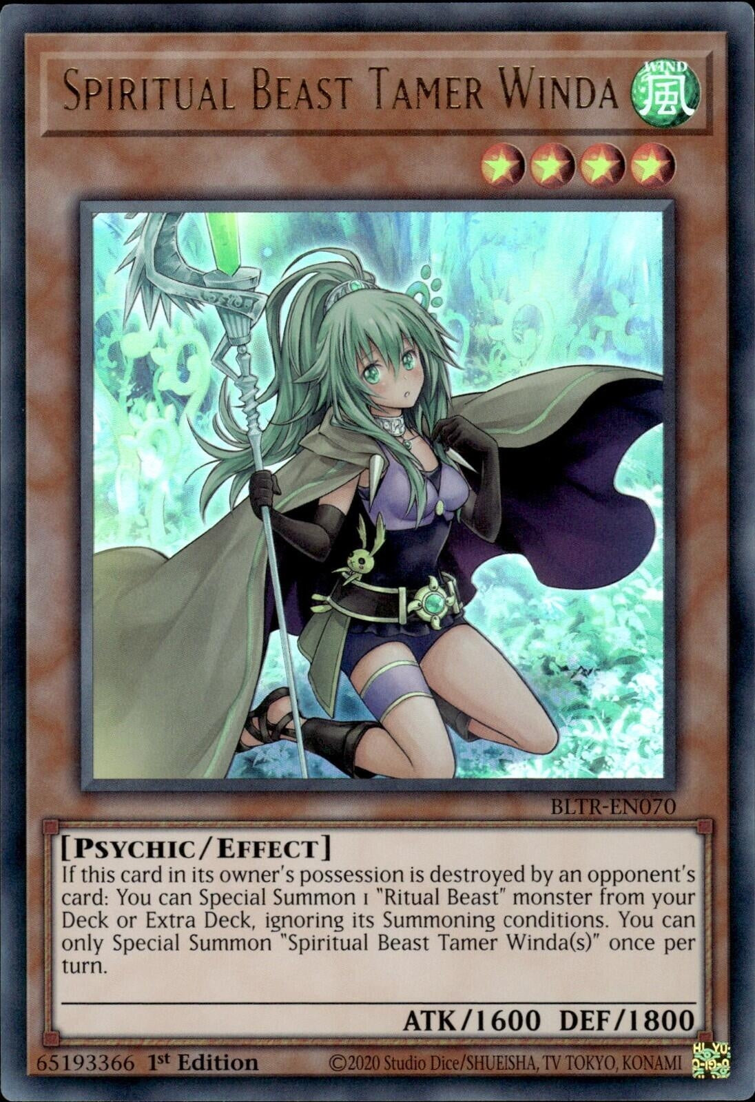 Image for Spiritual Beast Tamer Winda (Battles of Legend: Terminal Revenge) (BLTR-EN070) - YuGiOh