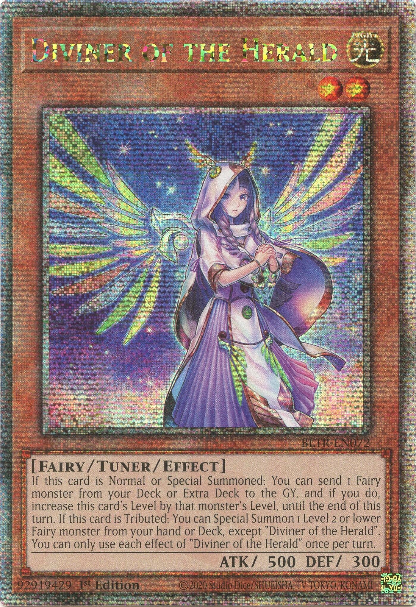 Image for Diviner of the Herald (Quarter Century Secret Rare) (Battles of Legend: Terminal Revenge) (BLTR-EN072) - YuGiOh
