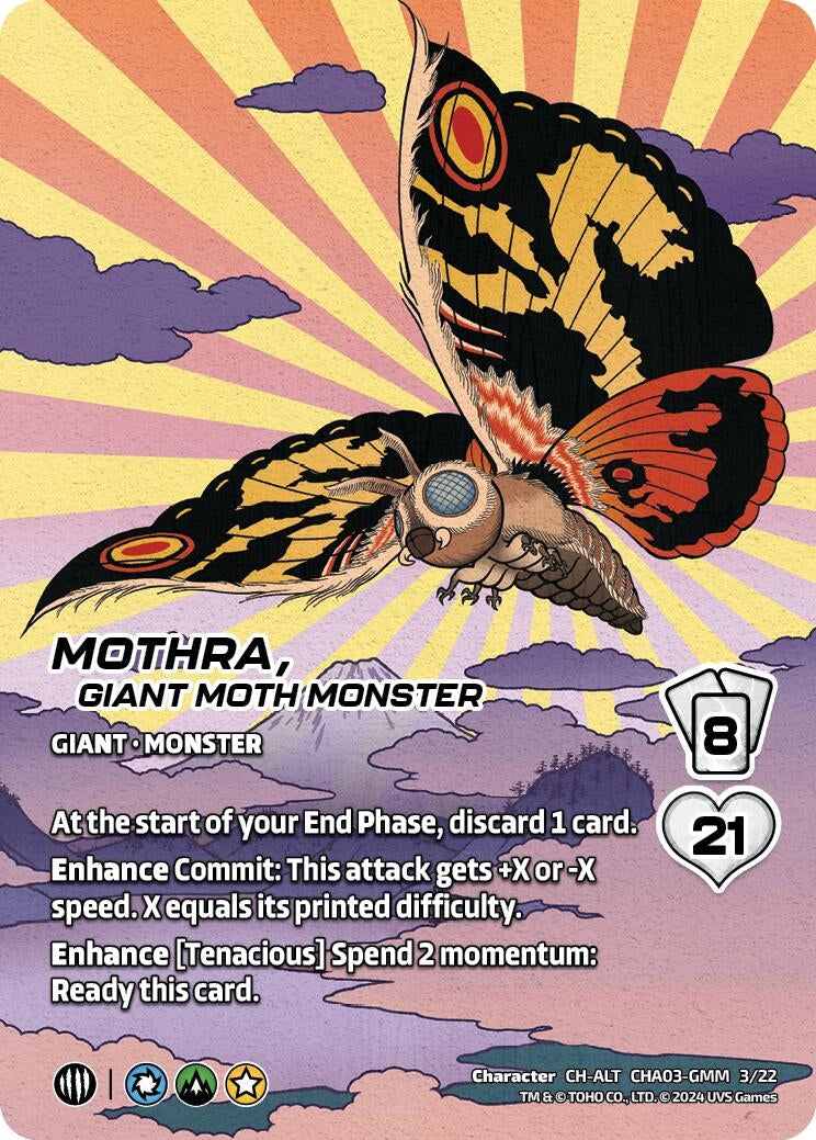 Image for Mothra, Giant Moth Monster (Alternate Art) (Challenger Series: Godzilla) (CHA03-GMM 3/22) - UniVersus