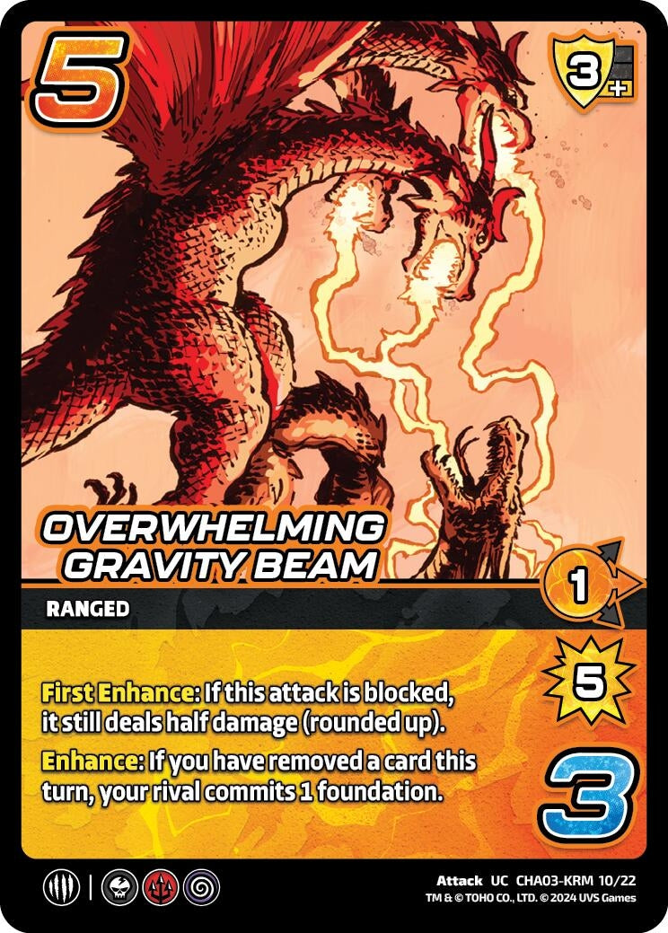 Image for Overwhelming Gravity Beam (Challenger Series: Godzilla) (CHA03-KRM 10/22) - UniVersus