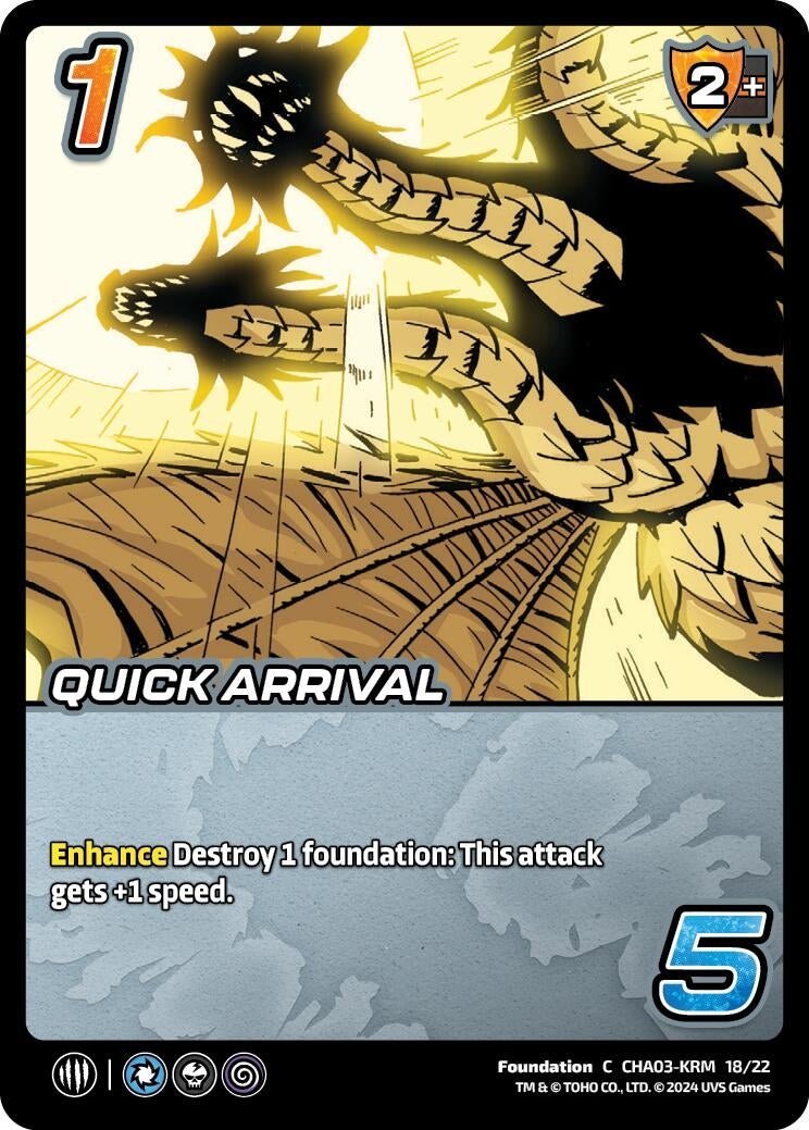 Image for Quick Arrival (Challenger Series: Godzilla) (CHA03-KRM 18/22) - UniVersus