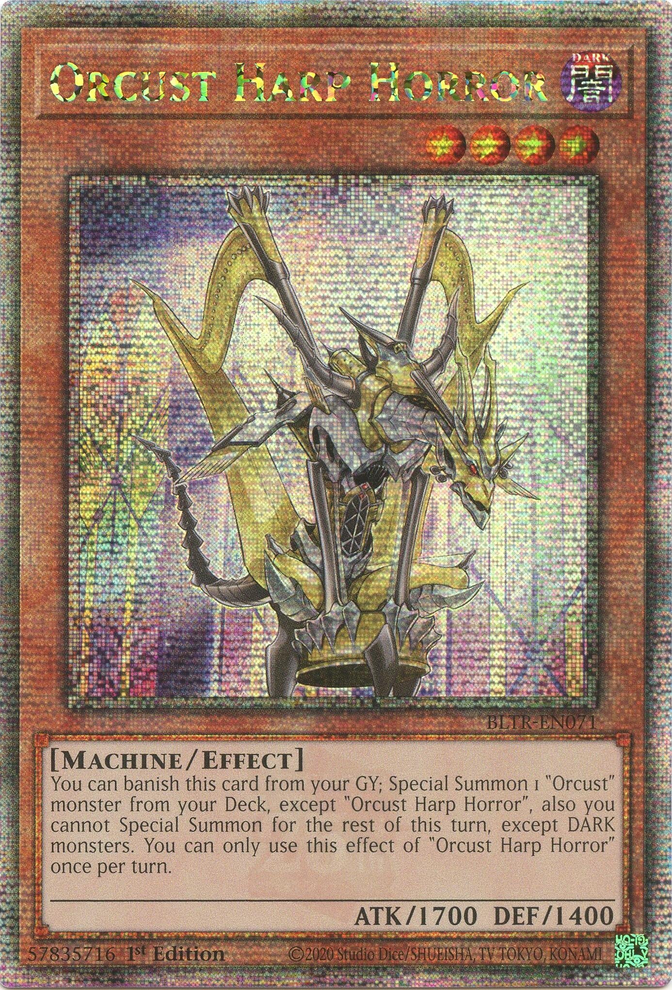 Image for Orcust Harp Horror (Quarter Century Secret Rare) (Battles of Legend: Terminal Revenge) (BLTR-EN071) - YuGiOh