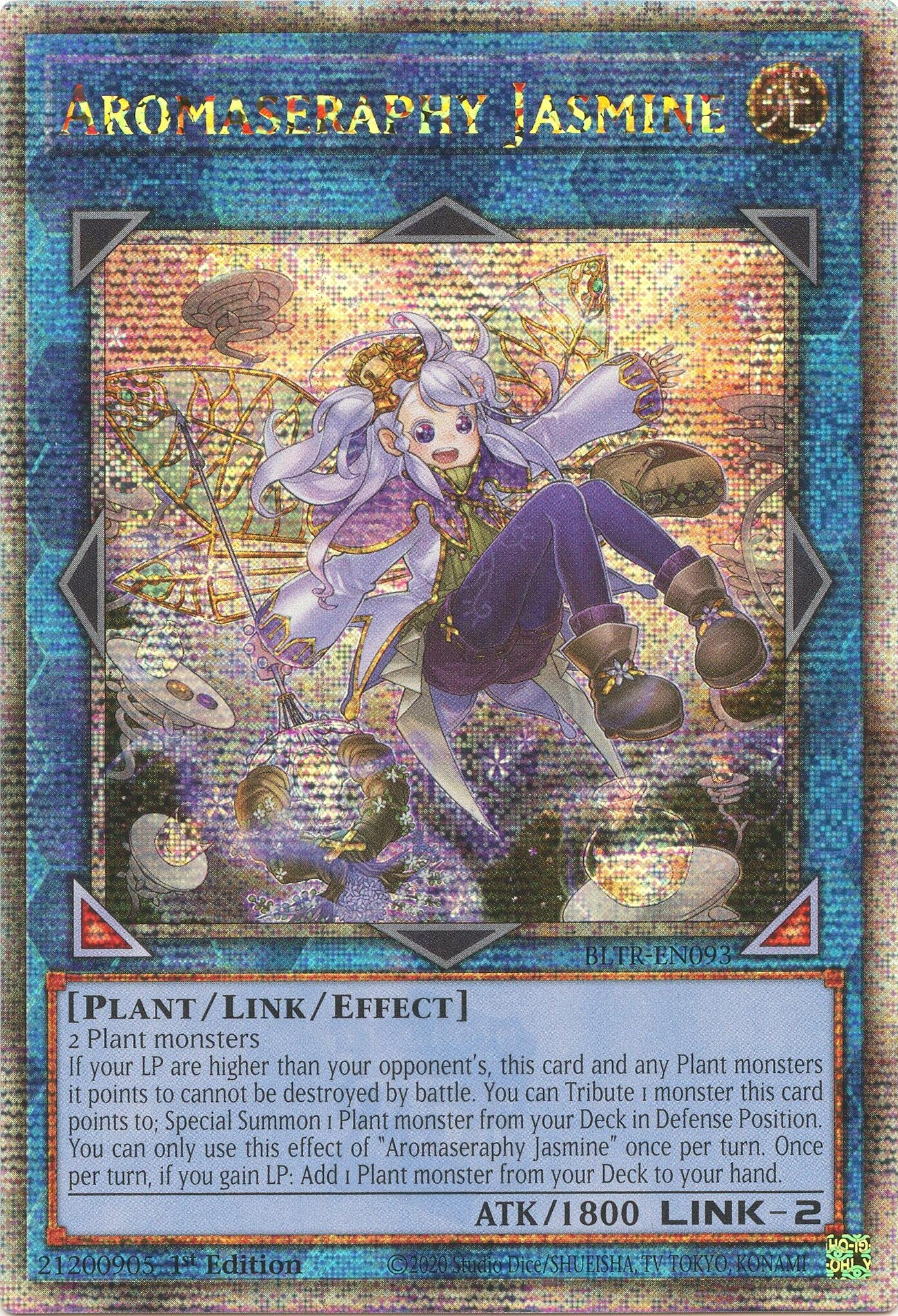 Image for Aromaseraphy Jasmine (Quarter Century Secret Rare) (Battles of Legend: Terminal Revenge) (BLTR-EN093) - YuGiOh