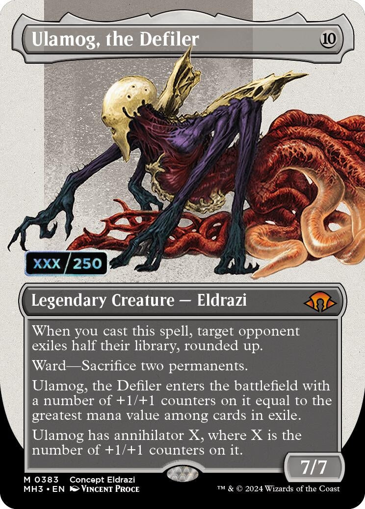 Image for Ulamog, the Defiler (Borderless) (Serial Numbered) (Modern Horizons 3) (383) - Magic: The Gathering