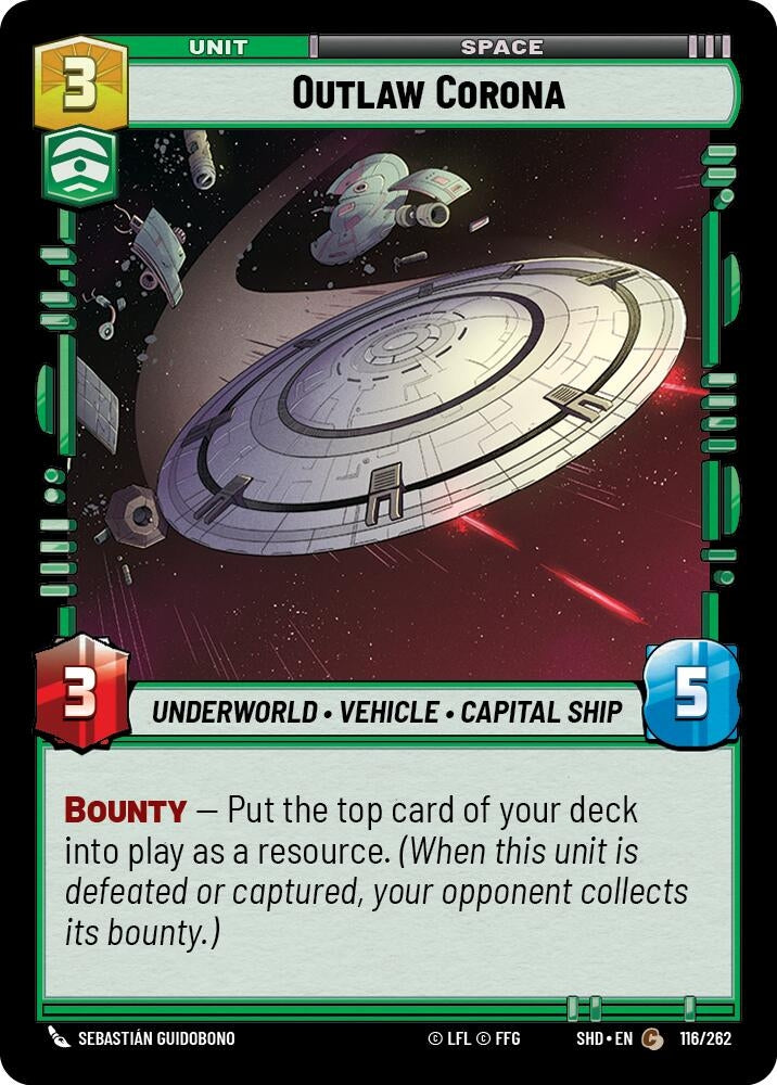 Image for Outlaw Corona (Shadows of the Galaxy) (116/262) - Star Wars: Unlimited