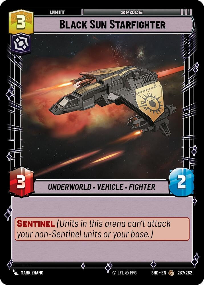 Image for Black Sun Starfighter (Shadows of the Galaxy) (237/262) - Star Wars: Unlimited