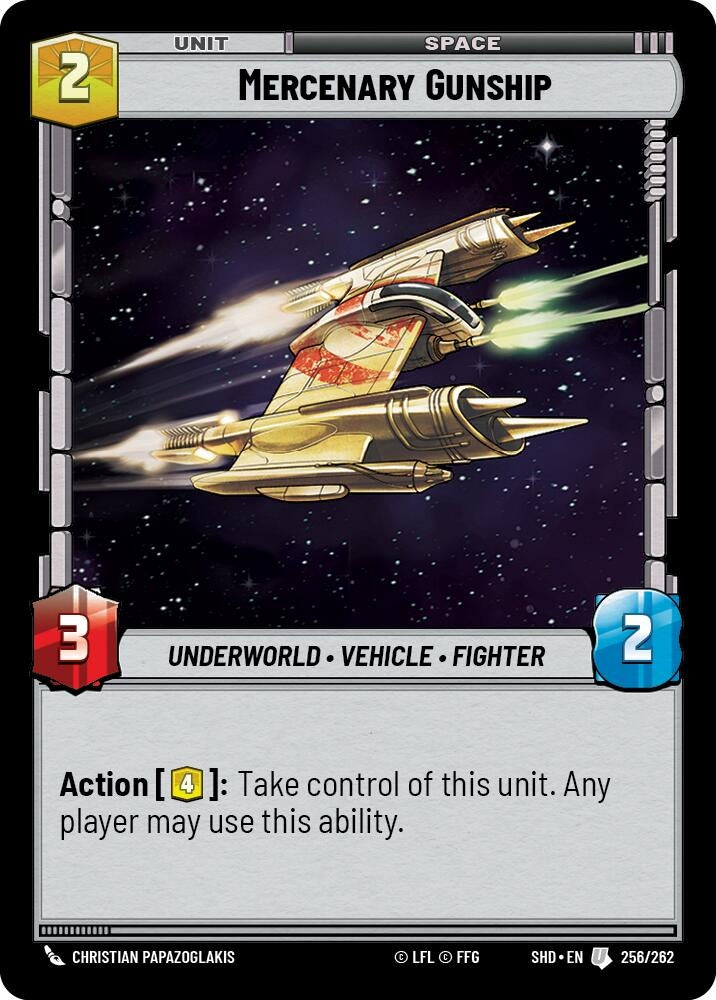 Image for Mercenary Gunship (Shadows of the Galaxy) (256/262) - Star Wars: Unlimited