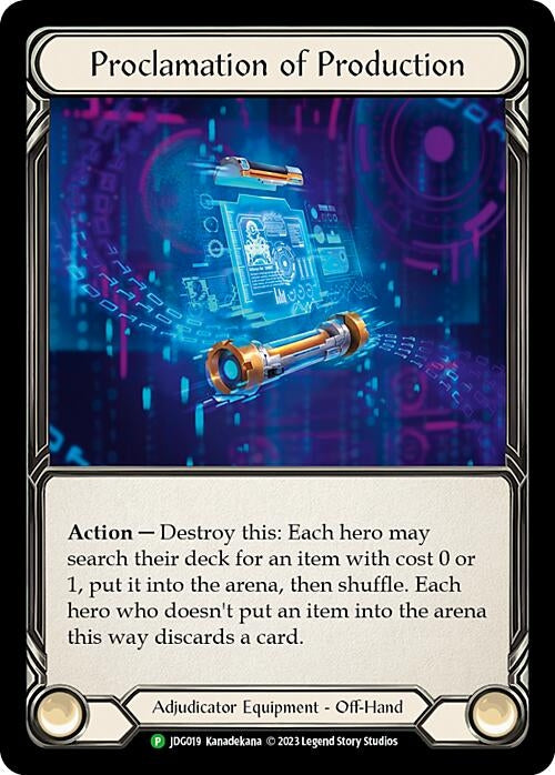 Image for Proclamation of Production - JDG019 (Flesh and Blood: Promo Cards) (JDG019) - Flesh and Blood TCG