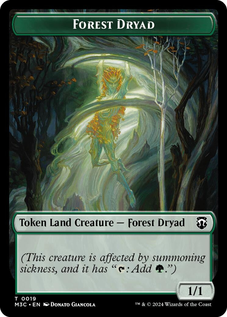 Image for Forest Dryad (Ripple Foil) // Emblem - Vivien Reid Double-Sided Token (Commander: Modern Horizons 3) (19 // 28) - Magic: The Gathering
